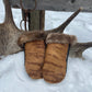 Beaver Trimmed, Cow Hair-on-Hide Uptown Mitts