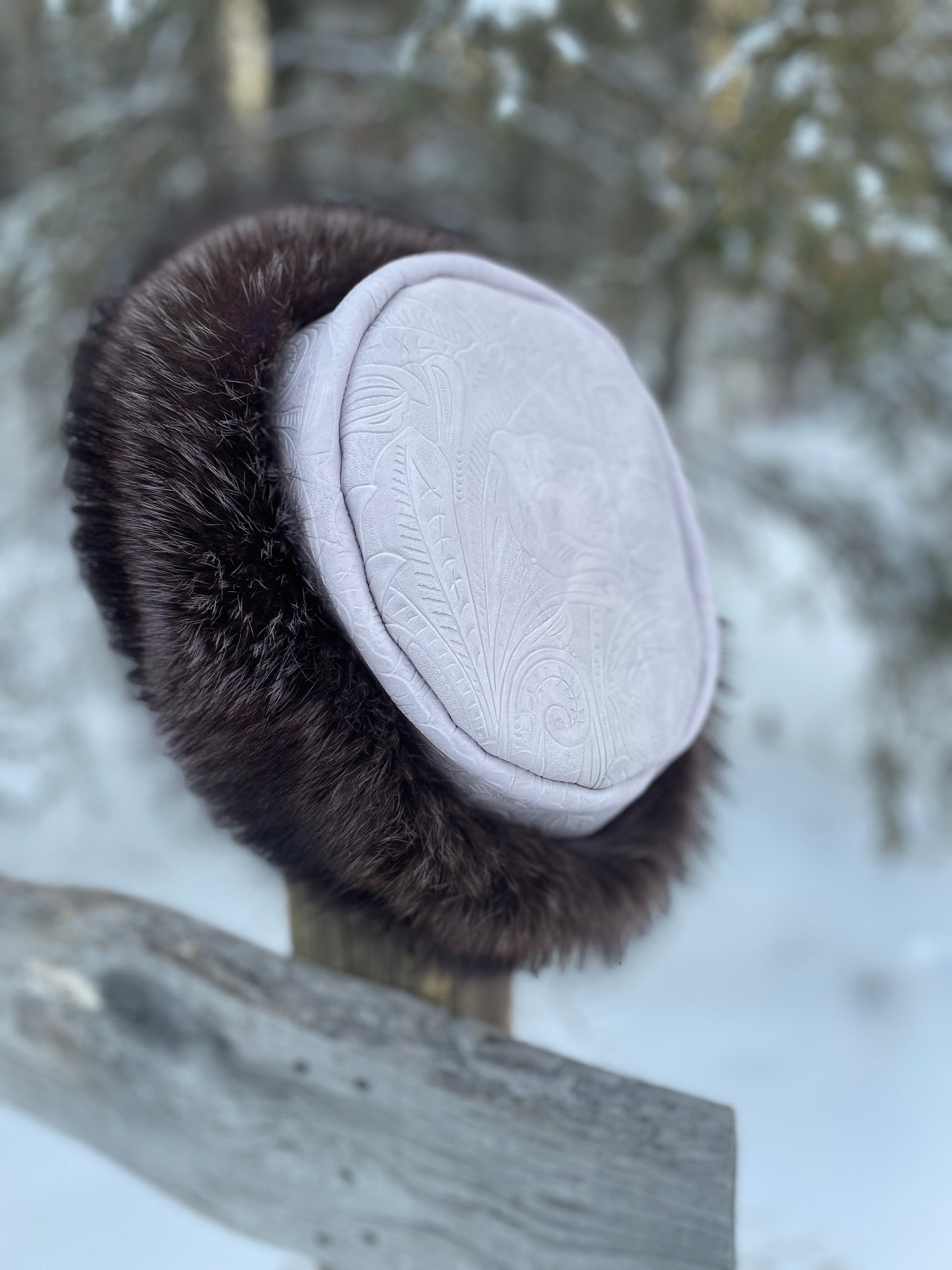 Purple Raccoon Uptown Pillbox Hat