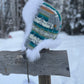 Limited Edition Grey Pendleton and Marble Fox Trapper's Hat with PomPoms