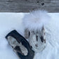 Seal & Marble Fox Mitts