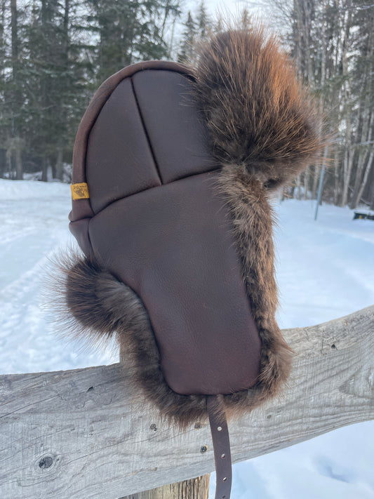 Beaver Trapper's Hat in Chocolate