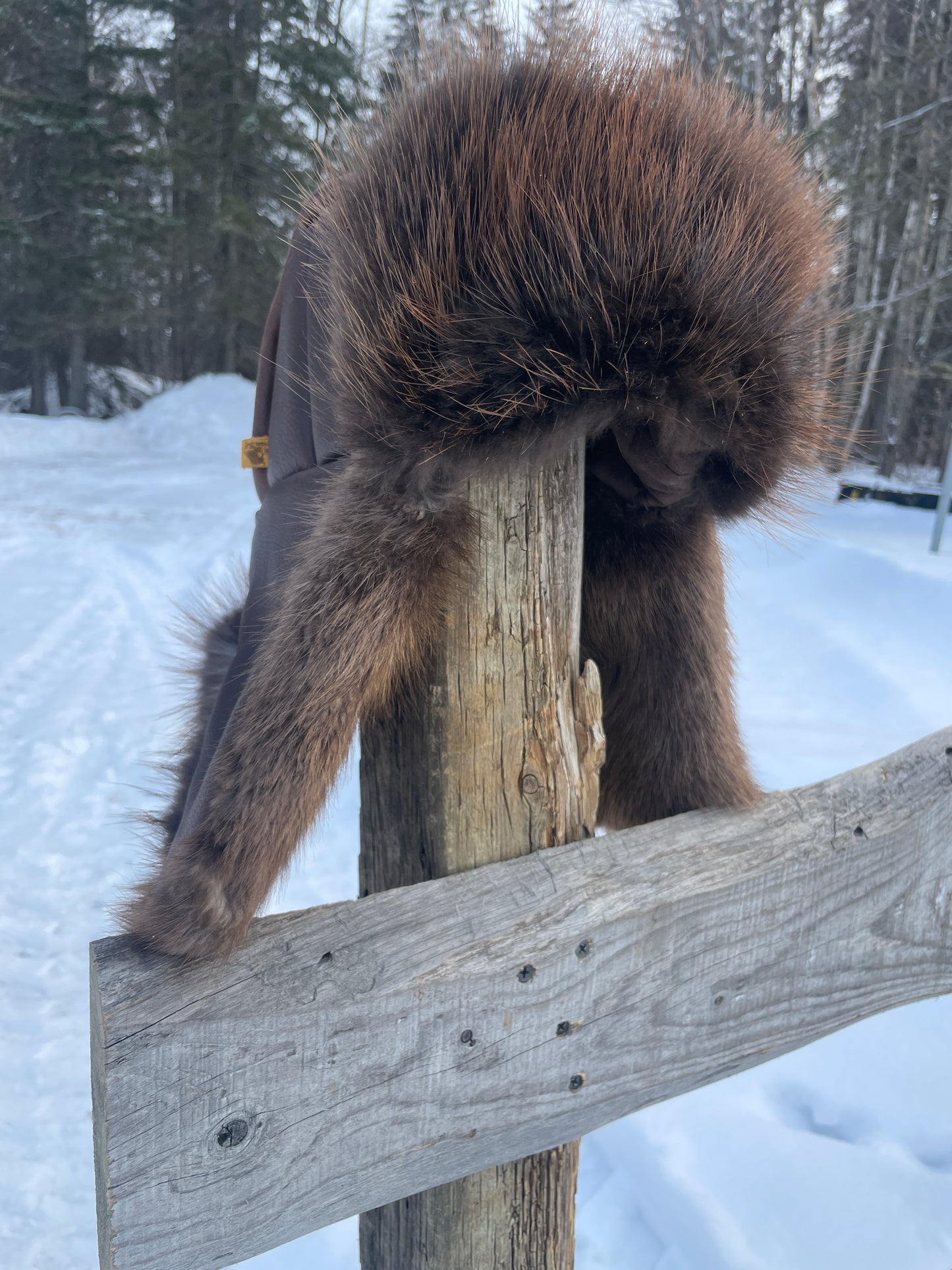 Beaver Trapper's Hat in Chocolate