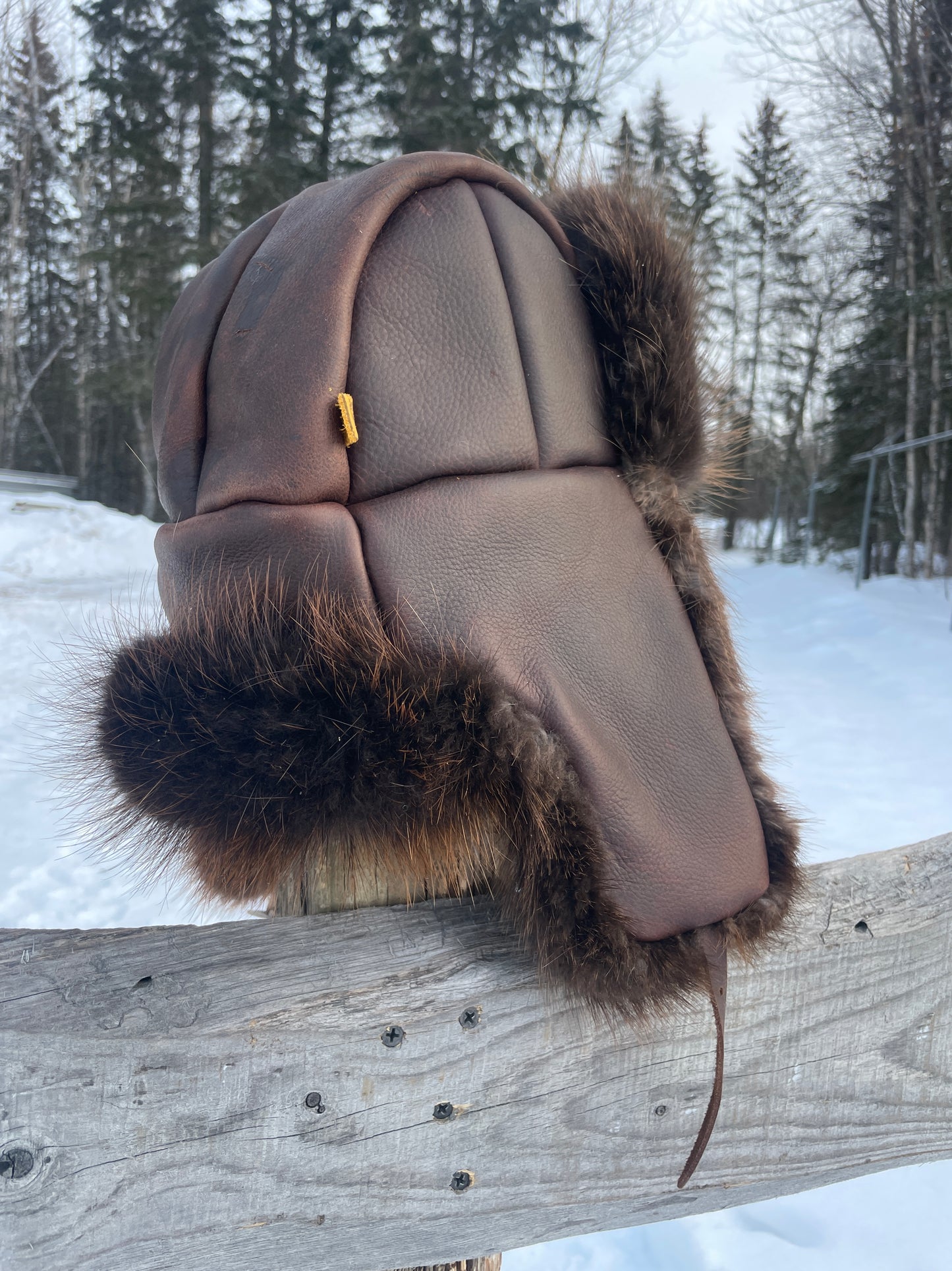 Beaver Trapper's Hat in Chocolate